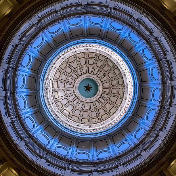 State of Texas Capitol Dome from inside