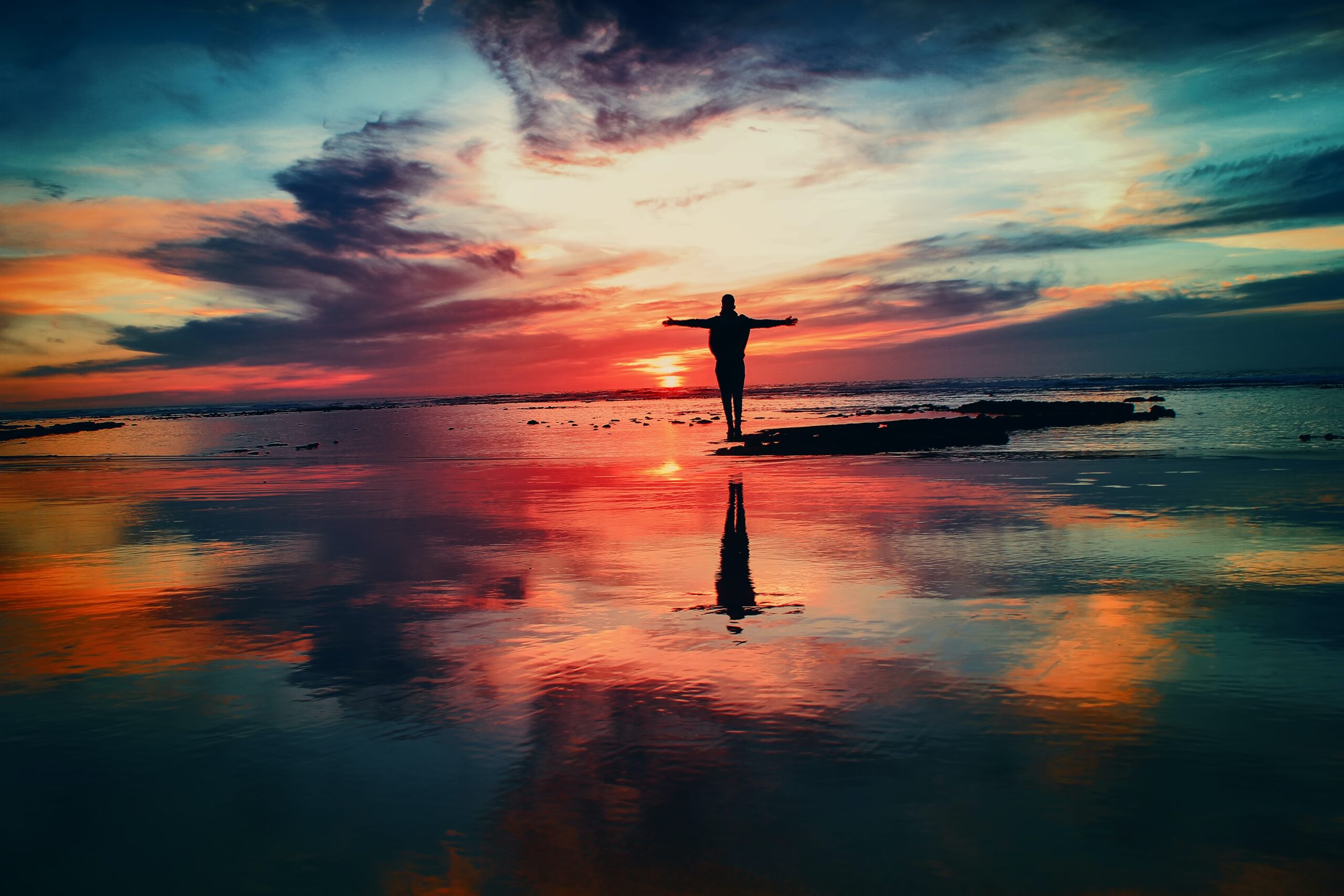 Living Life by the ocean at sunset